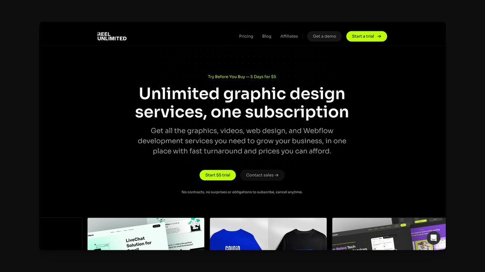 REEL UNLIMITED Graphic Design Subscription