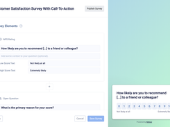 Quickly create an on-page survey