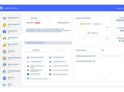 Get detailed visibility into all third, fourth, and first-party applications running across your websites, including their behaviors, data flows, and security impact. This view helps security teams identify risky or unauthorized activities, track vendor performance, and detect potential supply chain threats in real time.