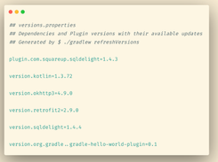 refreshVersions Screenshot 1