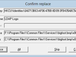 Replace confirmation dialog