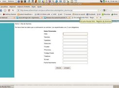 Interfície web regstrealumnes