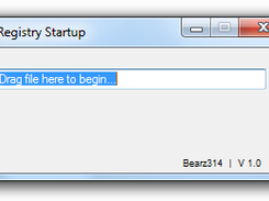 Easy to use Registry Startup - Drag and Drop to begin!