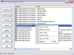 RegSofts Free Window Registry Repair Screenshot 1