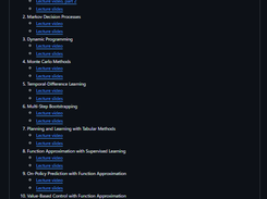 Reinforcement Learning Course Materials Screenshot 1
