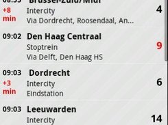 Main screen station schedule