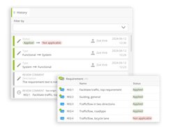 Relatics tracks all changes in the workspace