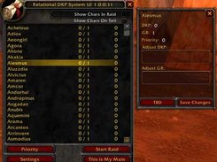Character Priority page w/ the edit character view.