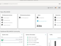 Relianoid Load Balancing Dashboard