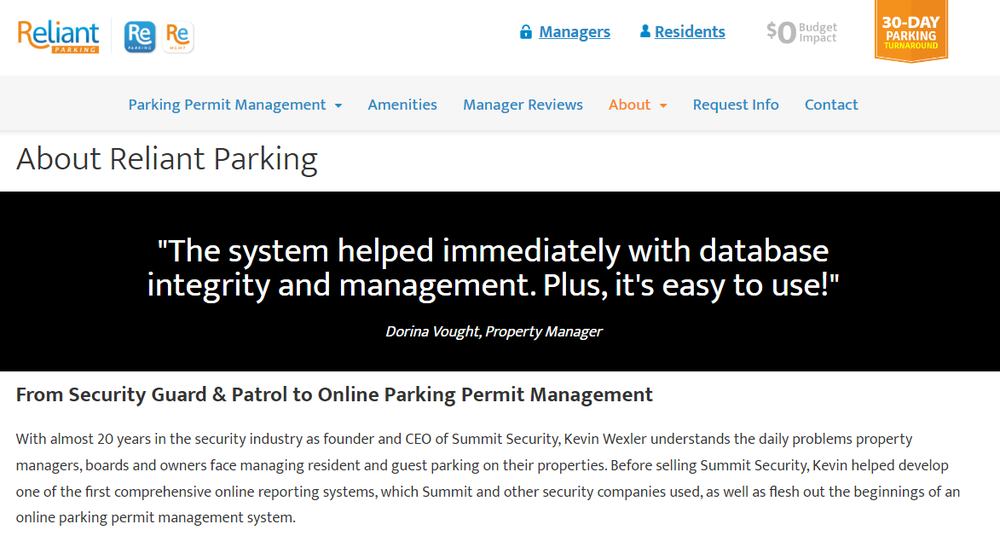 Reliant Parking Screenshot 1