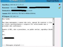 An e-mail being displayed...