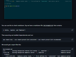remarklint Screenshot 1