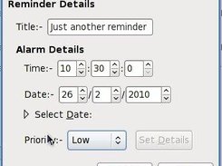The dialog to add a new reminder(Or to edit one)