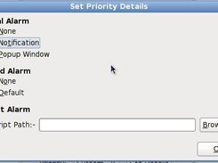 The dialog to choose the priority details