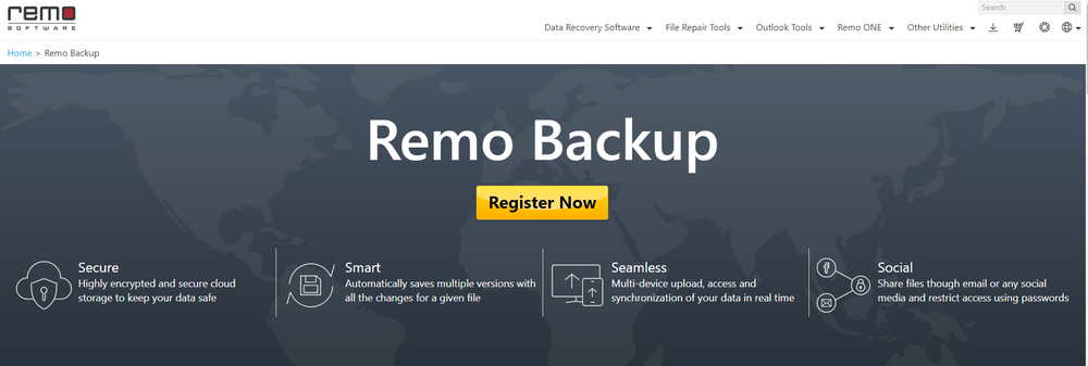 Remo Backup Screenshot 1