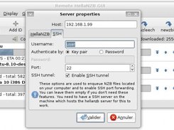 Server settings (SSH tab)