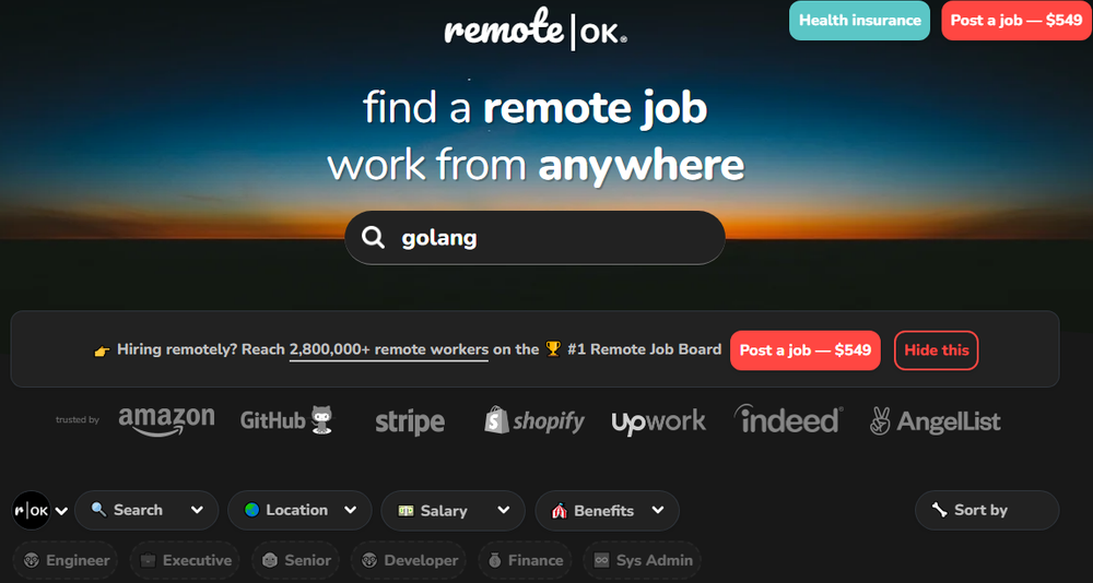 Remote OK Screenshot 1