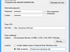 The configuration screen