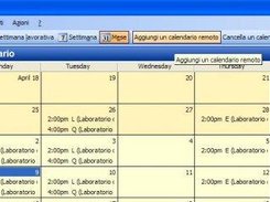 A sample of a iCalendar loaded, the buttons are at top-right