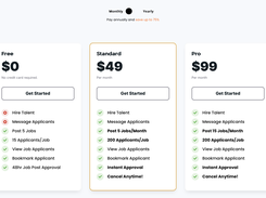 Monthly pricing