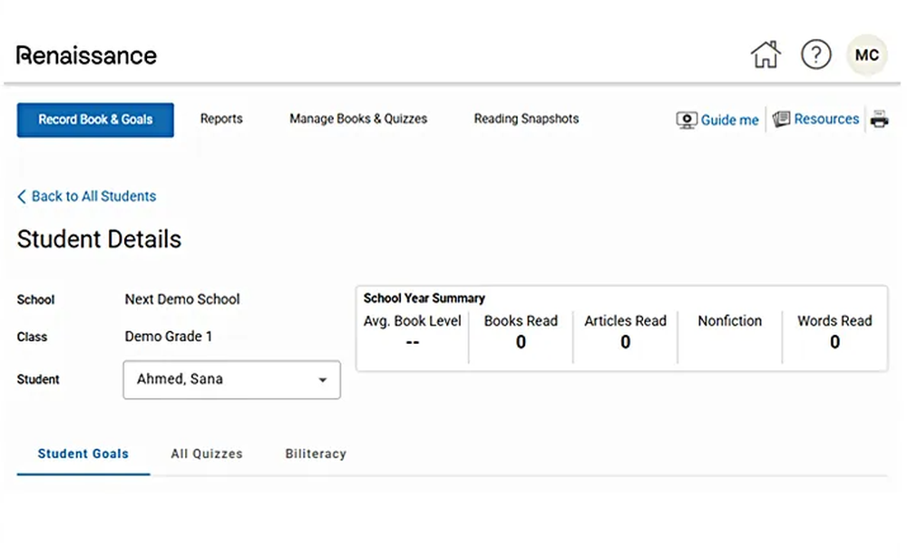 Renaissance Accelerated Reader Screenshot 1