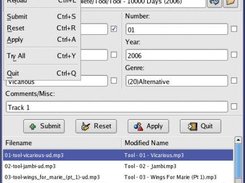 Main Window - Actions