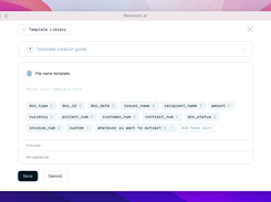 Pre-built document variables for one-click template creation