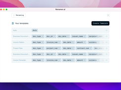 Template library for invoices, business docs, and project files