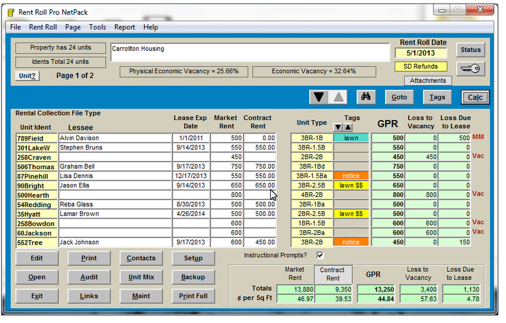 Rent Roll Pro Screenshot 1