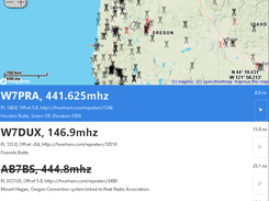 Map of repeaters