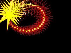 Csillag iterálva ellipszis alakban