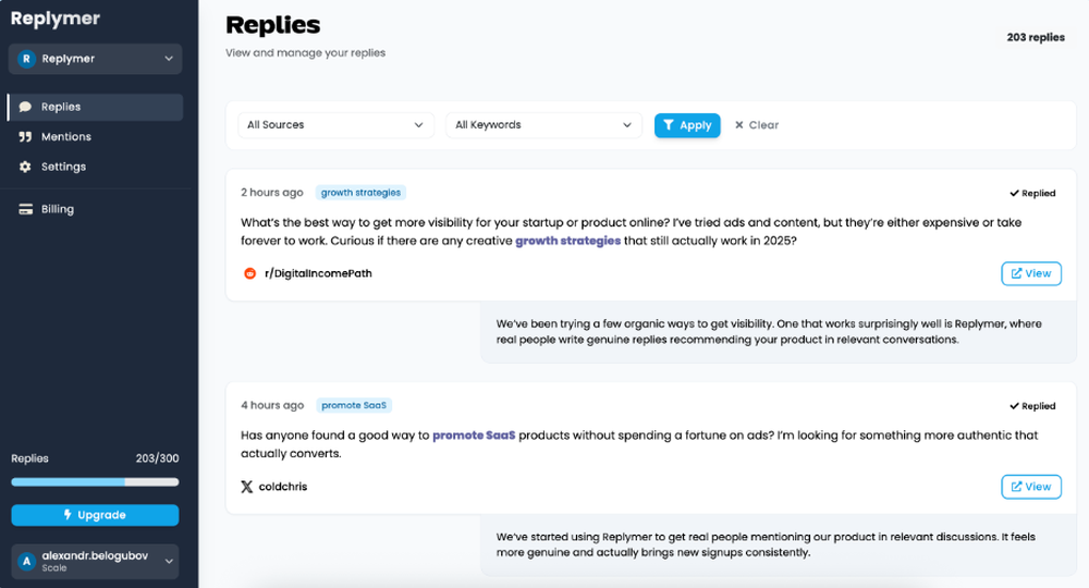 Replymer Screenshot 1