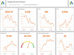 Google Ads Search Report | 30+ more KPIs inside the template!