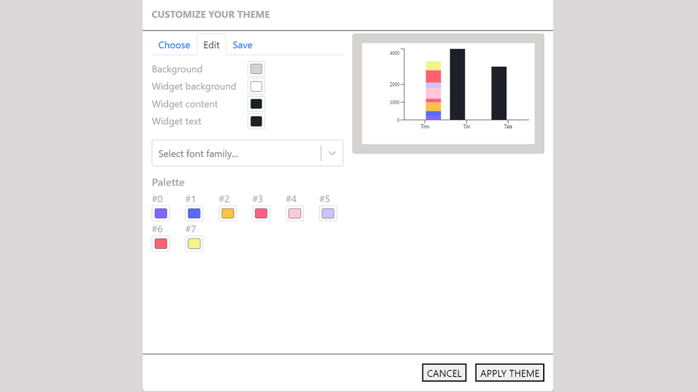 Apply a unique theme for each report - Repozix