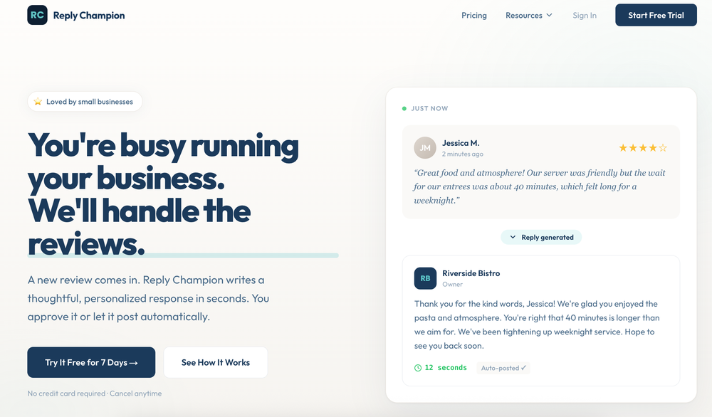 Reply Champion Website