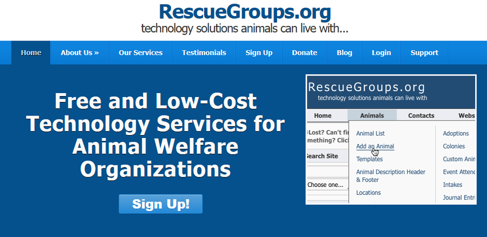 RescueGroups.org Screenshot 1