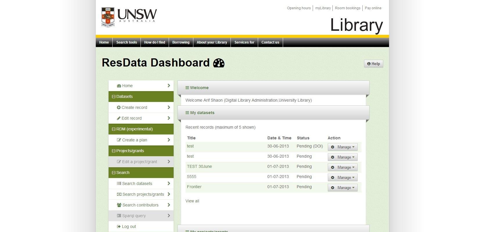 Хранилища метаданных UNSW (ResData) :: Анализ информации