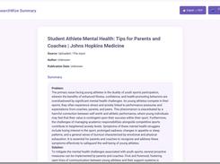 Full Screen Summary View — Review your research in a clean, focused layout with zero distractions.