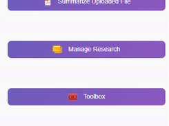 Main ResearchWize Interface — Quickly summarize webpages, PDFs, or documents using the AI-powered browser extension.