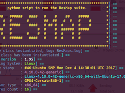 Starting screen on the terminal