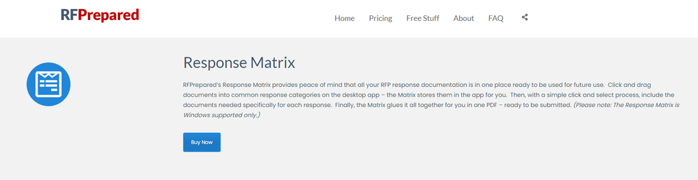 Response Matrix Screenshot 1
