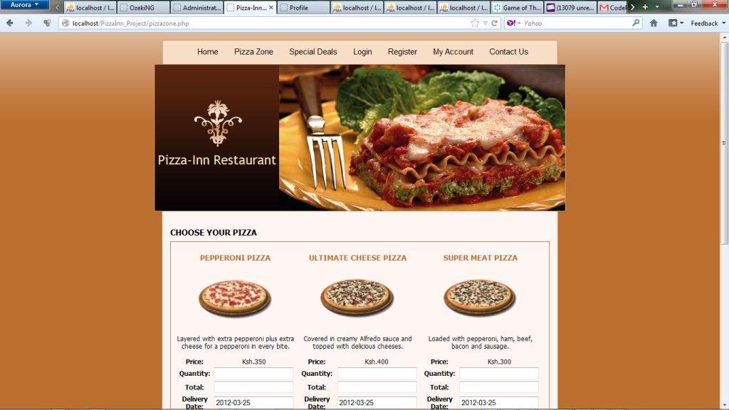 Restaurant Script Pizzainn Project Download Sourceforge Net