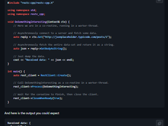 restc-cpp C++ library Screenshot 1