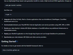 RestfulX Framework Screenshot 1