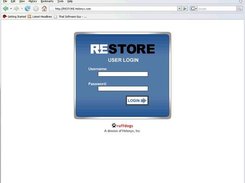 RESTORE User Login Screen