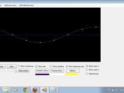 Screen-shot demonstrating the stationary-orbs and continuous line features