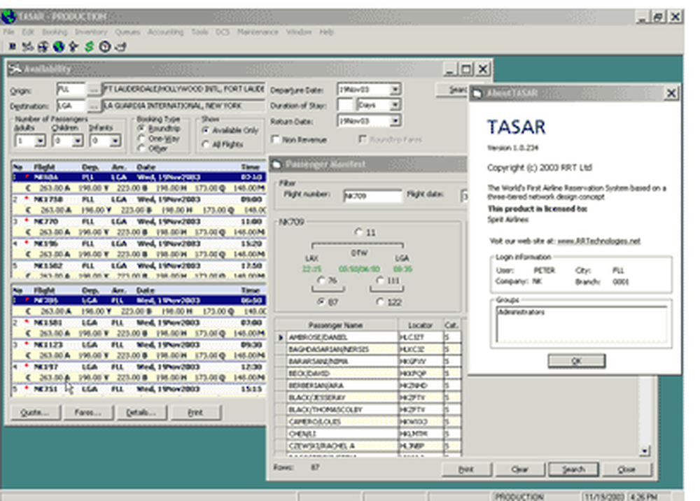 Results Reservation System Screenshot 1