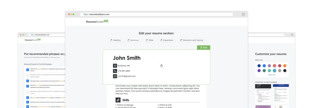 ResumeBuilderPro Screenshot 1