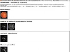 A segmentation result in an html page