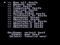 retrobox running the nestest.nes rom image.